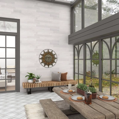 Metal Sunburst Indoor Outdoor Wall Decor With Distressed Copper Like Finish Brown - Olivia & May 5 Metal Sunburst Indoor Outdoor Wall Decor With Distressed Copper Like Finish Brown - Olivia & May - Image 5