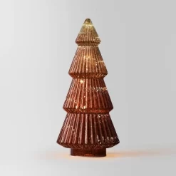 14.75" Battery Operated Lit Glass Christmas Tree Sculpture - Wondershop™ -Wall Charm Deals Store GUEST 4a67b46b 6940 4ff8 9fdb 3f919a169722