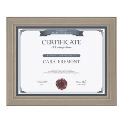 8.5" X 11" Kieva Document Frame Gray - DesignOvation