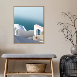 22" X 28" Santorini Greek Architecture II By Sara Zieve Miller Framed Canvas Wall Art Light Brown - Amanti Art -Wall Charm Deals Store GUEST 4f518804 7afc 4cf2 b171 cecf775e3754