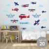 Big Dot Of Happiness Taking Flight - Airplane - Peel And Stick Nursery And Kids Room Vinyl Wall Art Stickers - Wall Decals - Set Of 20