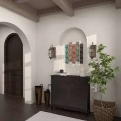 Metal Abstract 5 Wavy Panels Wall Decor With Embossed Details - Olivia & May -Wall Charm Deals Store GUEST 50be061a e365 4bae bd0c fba3389c3c9b