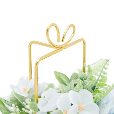 Juvale Artificial Hydrangea Ceramic Planter With Stand, Faux Potted Plants 2 Juvale Artificial Hydrangea Ceramic Planter With Stand, Faux Potted Plants - Image 2