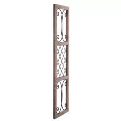 64.75" Traditional Rectangle Aspire Scroll Metal And Wood Decorative Wall Art Natural - StyleCraft