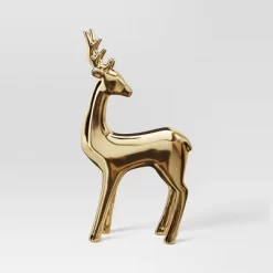 14.75" Plated Ceramic Standing Reindeer Animal Sculpture - Wondershop™ Gold -Wall Charm Deals Store GUEST 51f18af2 9cdb 4f87 ae61 3e95a8d36783