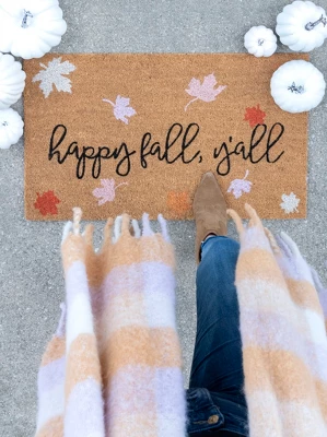 Shiraleah "Happy Fall Y'all" Doormat 1 Shiraleah "Happy Fall Y'all" Doormat