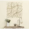 LuxenHome 26.4" Square Gold Abstract Metal Wall Decor