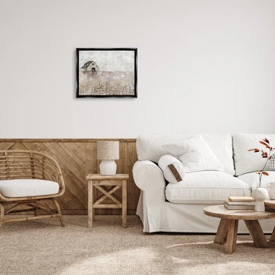 Stupell Industries White Barn Distressed Landscape Cotton Field Florals 1 Stupell Industries White Barn Distressed Landscape Cotton Field Florals