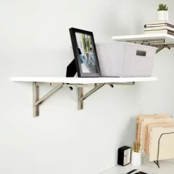 Built Industrial 2 Pack Folding L Wall Shelf Bracket, 10 Inch Collapsible Hardware With Locking Hinge For Garage Shelves, Holds 120lbs -Wall Charm Deals Store GUEST 555ad0b8 e83d 42c4 af02 5dfe3c43b4ec