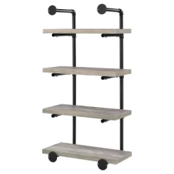 24" Elmcrest 4 Shelf Wall Bookcase With Black Frame - Coaster -Wall Charm Deals Store GUEST 55eaa691 c5c0 4ca6 92be f16a310ee22e