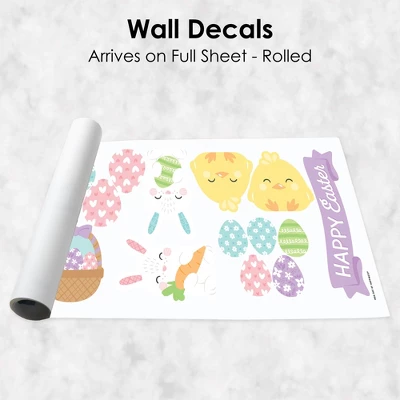 Big Dot Of Happiness Spring Easter Bunny - Peel And Stick Nursery And Home Decor Vinyl Wall Art Stickers - Wall Decals - Set Of 20 4 Big Dot Of Happiness Spring Easter Bunny - Peel And Stick Nursery And Home Decor Vinyl Wall Art Stickers - Wall Decals - Set Of 20 - Image 4