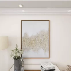 Glam Metal Abstract Framed Wall Art With Gold Frame Gold - CosmoLiving By Cosmopolitan -Wall Charm Deals Store GUEST 59214a3a f357 46e8 a558 5635364e2ad0