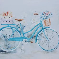 Canvas Bike Handmade Framed Wall Art With Tan Frame Blue - Olivia & May -Wall Charm Deals Store GUEST 5a9ea2ff c1c9 4bc0 93eb babdd41739e2
