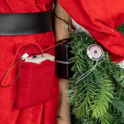 Northlight 48" Santa Claus With Artificial Flocked Alpine Tree Christmas Figure -Wall Charm Deals Store GUEST 5b9a755a 75a2 49d9 a393 dac59b5a6c88