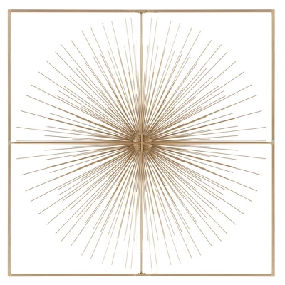 Metal Starburst Handmade Large 3D Wall Decor With Gold Frame Gold - CosmoLiving By Cosmopolitan 16 Metal Starburst Handmade Large 3D Wall Decor With Gold Frame Gold - CosmoLiving By Cosmopolitan - Image 16