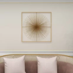 Metal Starburst Handmade Large 3D Wall Decor With Gold Frame Gold - CosmoLiving By Cosmopolitan 28 Metal Starburst Handmade Large 3D Wall Decor With Gold Frame Gold - CosmoLiving By Cosmopolitan -Wall Charm Deals Store GUEST 5f916ffb 8e9d 4203 9f2c 204296262665