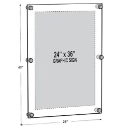 Azar Displays Floating Acrylic Wall Frame With Silver Stand Off Caps: 24" X 36" Graphic Size, Overall Frame Size: 28" X 40", 2-Pack 11 Azar Displays Floating Acrylic Wall Frame With Silver Stand Off Caps: 24" X 36" Graphic Size, Overall Frame Size: 28" X 40", 2-Pack -Wall Charm Deals Store GUEST 60311ecd a518 4a70 bd2a 3d06787e86bc