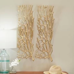 Set Of 2 Aluminum Coral Inspired Wall Decors - Olivia & May -Wall Charm Deals Store GUEST 620a9eab 7727 42f2 aa3f 3c4aad2d7f95