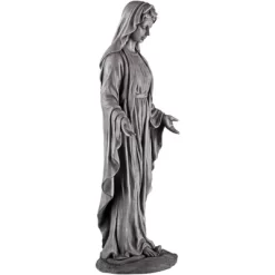 John Timberland Virgin Mary Statue Sculpture Decor Outdoor Garden Front Porch Patio Yard Outside Home Balcony Gray Stone Finish Ceramic 29" Tall -Wall Charm Deals Store GUEST 6474d4c5 69d4 46ab bb3c 5762e50700c1