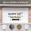 Big Dot Of Happiness Adult 80th Birthday - Gold - Peel And Stick Birthday Party Decoration - Wall Decals Backdrop
