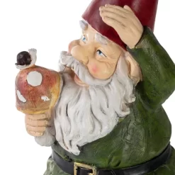 12" Polyresin Garden Gnome With Mushroom - Alpine Corporation -Wall Charm Deals Store GUEST 64b67f6e 8a48 4281 82ea 10353d5f2d0f