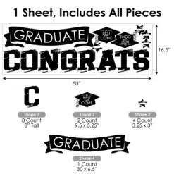 Big Dot Of Happiness Black And White Graduation Party Photo Backdrop - Wall Decals -Wall Charm Deals Store GUEST 64f1e33f 9435 4b03 aac8 202417b8b715