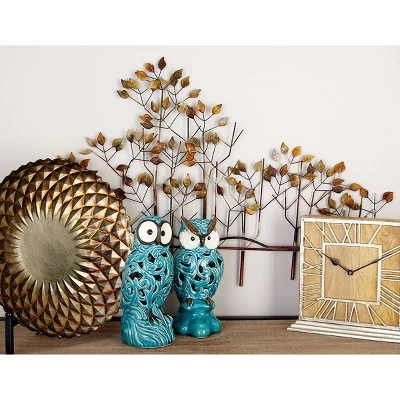 24" X 39" Traditional Metal Nature Wall Decor Brown - Olivia & May 4 24" X 39" Traditional Metal Nature Wall Decor Brown - Olivia & May - Image 4