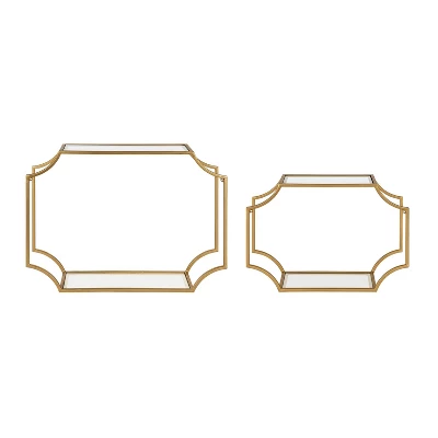 2pc Ciel Modern Glam Metal Wall Shelf Set - Kate & Laurel All Things Decor 3 2pc Ciel Modern Glam Metal Wall Shelf Set - Kate & Laurel All Things Decor - Image 3