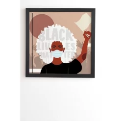 Domonique Brown Protest No. 1 Framed Wall Art Black - Deny Designs -Wall Charm Deals Store GUEST 67e3576b 5577 43a4 bea6 be713a81da7c