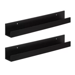 24" X 3.3" 2pc Decorative Wall Shelf Set Black - Uniek -Wall Charm Deals Store GUEST 68908e4c 3daa 41bd 8b93 c316ce39f913