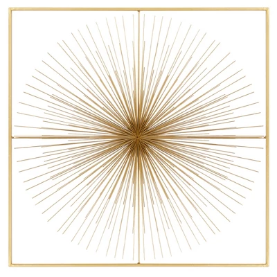 Metal Starburst Handmade Large 3D Wall Decor With Gold Frame Gold - CosmoLiving By Cosmopolitan 14 Metal Starburst Handmade Large 3D Wall Decor With Gold Frame Gold - CosmoLiving By Cosmopolitan - Image 14