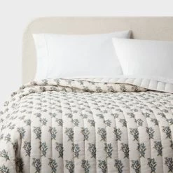 Voile Woodblock Printed Quilt Ivory - Threshold™ -Wall Charm Deals Store GUEST 6c09ead2 dfb1 46be bf31 3922aa8b5dff
