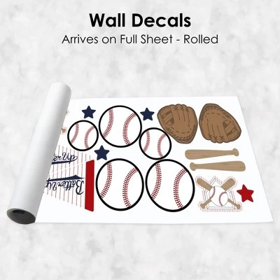 Big Dot Of Happiness Batter Up - Baseball - Peel And Stick Sports Decor Vinyl Wall Art Stickers - Wall Decals - Set Of 20 4 Big Dot Of Happiness Batter Up - Baseball - Peel And Stick Sports Decor Vinyl Wall Art Stickers - Wall Decals - Set Of 20 - Image 4