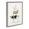 18" X 24" Sylvie Stacked Farm Animals Framed Canvas Wall Art By Amy Peterson Gray - Kate And Laurel