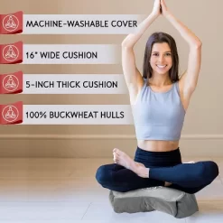 Florensi Round Meditation Cushion, Crescent Moon Grey -Wall Charm Deals Store GUEST 7a3485e0 88e4 4df9 9f45 6d82d11b0185