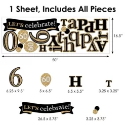 Big Dot Of Happiness Adult 60th Birthday - Gold - Peel And Stick Birthday Party Decoration - Wall Decals Backdrop -Wall Charm Deals Store GUEST 7b26df76 9a6f 43d6 8be0 2272add06d3c