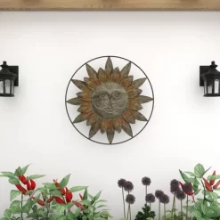 Metal Sunburst Indoor Outdoor Wall Decor With Distressed Copper Like Finish Brown - Olivia & May 23 Metal Sunburst Indoor Outdoor Wall Decor With Distressed Copper Like Finish Brown - Olivia & May -Wall Charm Deals Store GUEST 7b89ccf0 54ca 42f9 ae01 6fda22955e62