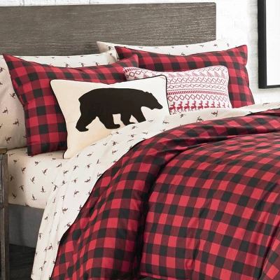 Mountain Plaid Duvet Cover And Sham Set Red - Eddie Bauer® 4 Mountain Plaid Duvet Cover And Sham Set Red - Eddie Bauer® - Image 4