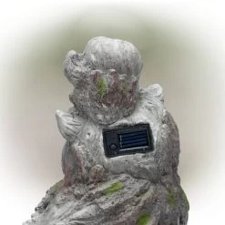 15" Solar Owls LED Light Magnesium Oxide Statue Brown - Alpine Corporation -Wall Charm Deals Store GUEST 7c675d55 f06b 4d6f 995a 7e7f14a66f67