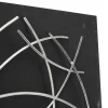 24" X 24" Metal Abstract Overlapping Lines Wall Decor With Black Backing Black - CosmoLiving By Cosmopolitan