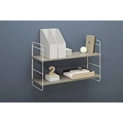 31.5" X 9.7" Scala Pine Shelf Gray/White - Dolle Shelving