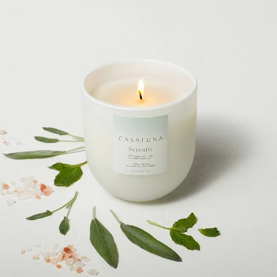 Serenity Core Frosted Glass Candle White - Casaluna™ 1 Serenity Core Frosted Glass Candle White - Casaluna™