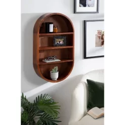16" X 28" Hutton Wood Capsule Decorative Wall Shelf Walnut Brown - Kate & Laurel All Things Decor 8 16" X 28" Hutton Wood Capsule Decorative Wall Shelf Walnut Brown - Kate & Laurel All Things Decor -Wall Charm Deals Store GUEST 7f5cf5e5 96b2 4da2 accc 0c24605c43de