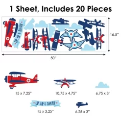 Big Dot Of Happiness Taking Flight - Airplane - Peel And Stick Nursery And Kids Room Vinyl Wall Art Stickers - Wall Decals - Set Of 20 11 Big Dot Of Happiness Taking Flight - Airplane - Peel And Stick Nursery And Kids Room Vinyl Wall Art Stickers - Wall Decals - Set Of 20 -Wall Charm Deals Store GUEST 7fdede44 5192 4cc9 9122 51dbcbf41166