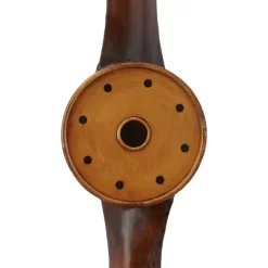 48" X 4" Metal Airplane Propeller 2 Blade Wall Decor With Aviation Detailing Brown - Olivia & May