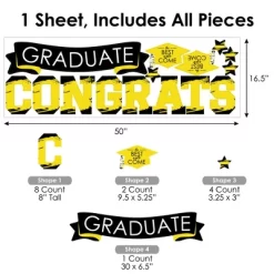 Big Dot Of Happiness Yellow Graduation Party Photo Backdrop - Wall Decals -Wall Charm Deals Store GUEST 813c1936 5d54 452f b537 8312cc5990b5