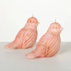 3.5"H Sullivans Pink Bird Candles - Set Of 2, Pink -Wall Charm Deals Store GUEST 82d21a07 1c17 4ab4 97bc 41e7f248ffb3