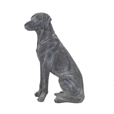 Magnesium Oxide Modern Farmhouse Dog Garden Sculpture Black - Olivia & May 5 Magnesium Oxide Modern Farmhouse Dog Garden Sculpture Black - Olivia & May - Image 5