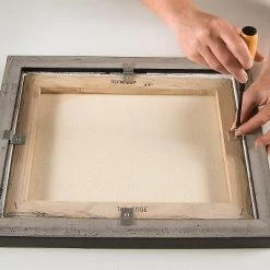 Creative Mark Illusions Floater Frame For 3/4" Depth Stretched Canvas Paintings & Artwork - [Black With Antique Silver]