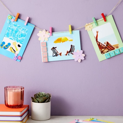 Juvale 50-Pack Cardboard Picture Frames With Clips For Photo Hanging Display, Wall Decor And Party Decor For DIY Projects, 10 Colors, 4x6 In 2 Juvale 50-Pack Cardboard Picture Frames With Clips For Photo Hanging Display, Wall Decor And Party Decor For DIY Projects, 10 Colors, 4x6 In - Image 2